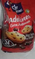 Mängden socker i Ker Cadélac - Madeleines Maxi Chocolate chips, 600g (21.2oz)