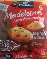 Mängden socker i Madeleines pepites chocolat