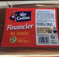 Mängden socker i Financier aux Amandes