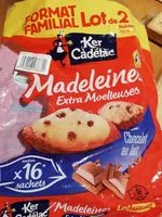 Mängden socker i Madeleines chocolat au lait