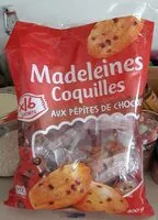 Mängden socker i Madeleines coquilles aux pépites de chocolat
