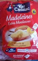 Mängden socker i Madeleine extra moelleuse vanille de Madagascar