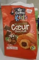 Mängden socker i Madeleine cœur chocolat goût noisette