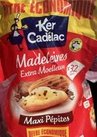 Mängden socker i Madeleines extra moelleuses pepites de chocolat