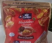 Mängden socker i Madeleine pépites de chocolat