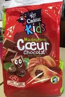 Mängden socker i Madeleine Cœur Chocolat Goût Noisette