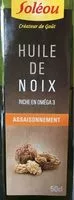 Mängden socker i Soleou, Huile de Noix, la bouteille de 50