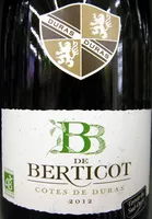 Mängden socker i Côtes de Duras AOC 2012 Blanc Sec Bio BB de Berticot