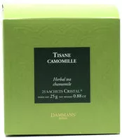 Mängden socker i Dammann Freres Chamomille Herbal Tea - 25 Bags in Black Box, 1.76oz (50g)