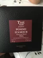 Mängden socker i The noir parfum Pomme d'Amour DAMMANN, 25 sachets