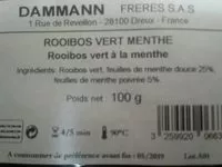 Mängden socker i Rooibosbvert menthe