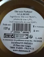 Mängden socker i The noir parfumé  à la rose