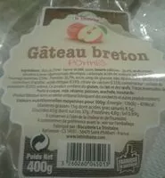 Mängden socker i Gâteau Breton Pommes