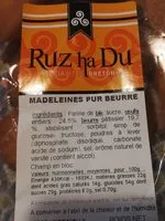 Mängden socker i Madeleines Pur Beurre