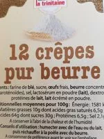 Mängden socker i 12 crêpes pur beurre