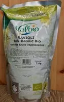 Mängden socker i Ravioli Tofu-Basilic-Biologique Sauce Végétarienne