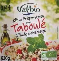 Mängden socker i Taboulé à l'huile d'olive vierge