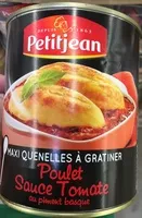 Mängden socker i Maxi Quenelles à Gratiner (Poulet Sauce Tomate au piment basque)