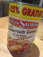 Mängden socker i La choucroute garnie au vin blanc