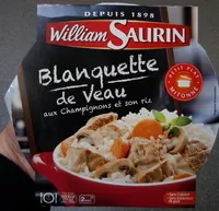 Mängden socker i Blanquette de veau aux champignons et son riz