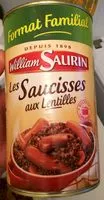 Mängden socker i Saucisses aux lentilles