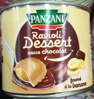 Mängden socker i Ravioli dessert sauce chocolat fourré à la banane
