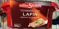 Mängden socker i Terrine de Lapin (Serpolet & Vin Blanc)
