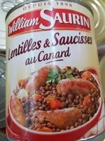 Mängden socker i Lentilles et saucisses au canard