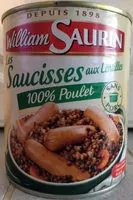 Mängden socker i Les saucisses aux lentilles 100% Poulet