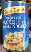 Mängden socker i Garniture pour bouchées à la reine aux fruits de mer