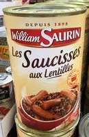 Mängden socker i Les Saucisses aux Lentilles