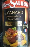 Mängden socker i Le CANARD sauce mandarine et poivre vert