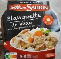 Mängden socker i Blanquette de veau aux champignons et son riz