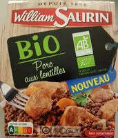 Mängden socker i Porc aux lentilles bio