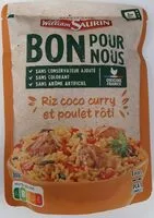 Mängden socker i Riz coco curry et poulet rôti