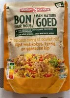 Mängden socker i Riz coco curry et poulet rôti