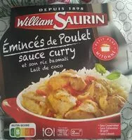Mängden socker i Émincés de poulet sauce curry et son riz basmati lait de coco