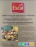 Mängden socker i 12 mini coquilles Saint-Jacques(Au beurre ail & persil)
