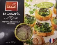 Mängden socker i 12 canapés aux escargots
