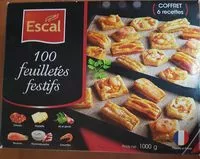 Mängden socker i Escale 100 feuilletés festif