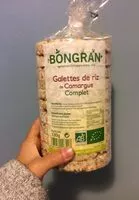 Mängden socker i Galettes de riz de Camargue complet