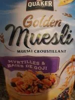 Mängden socker i Golden muesli myrtilles baies de goji