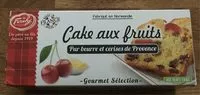 Mängden socker i Cake aux Fruits, Pur Beurre et Cerises de Provence