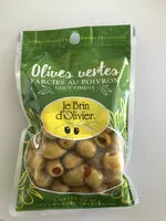 Mängden socker i Olives vertes farcies au poivron goût piment