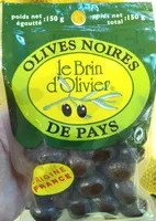 Mängden socker i Olives noires de pays