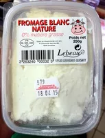 Mängden socker i Fromage blanc nature 0%