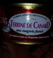 Mängden socker i Conserverie Quatre Fages, Terrine de canard aux magrets fumes