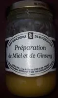 Mängden socker i Préparation de miel et de ginseng