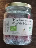 Mängden socker i Bonbons au miel Myrtille Framboise