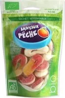 Mängden socker i Bonbons Anneaux Pêche Bio